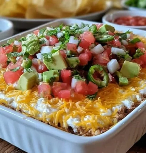 Best 7 Layer Taco Dip Recipe Easy Old-fashioned Taco Dip Crowd-pleasing 7 Layer Dip Make-ahead Seven Layer Taco Dip Gluten...