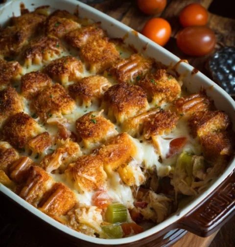 Best Crispy Chicken Salad Casserole Recipe Easy Crispy Chicken Salad Casserole Low Carb Crispy Chicken Salad Casserole Cri...