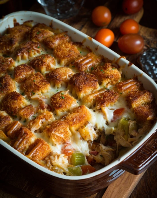 Best Crispy Chicken Salad Casserole Recipe Easy Crispy Chicken Salad Casserole Low Carb Crispy Chicken Salad Casserole Cri...