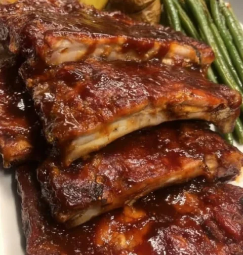Best Crockpot Barbecue Ribs Recipe Mom's Secret Bbq Ribs Crockpot Slow Cooker Barbecue Ribs Family Recipe Easy Homemade Cr...