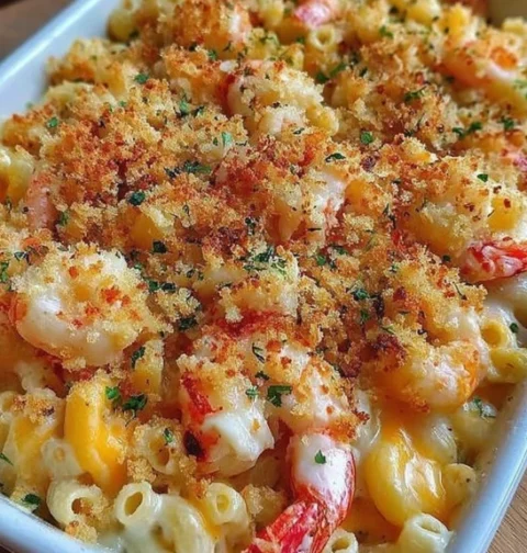 Best Lobster Crab Shrimp Mac And Cheese Recipe Homemade Seafood Mac And Cheese Gourmet Crab Shrimp Lobster Macaroni Cheese...