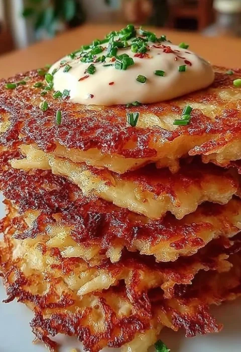 Best Recipe For Mom’s Classic Potato Pancakes Easy Mom’s Potato Pancakes At Home Homemade Mom’s Style Potato Pancake...