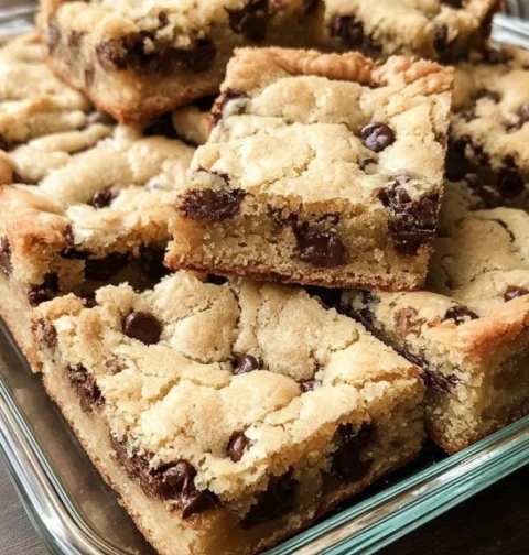 Best Retro Bakery-style Chocolate Chip Cookie Bars Homemade Chocolate Chip Cookie Bars Recipe Easy Retro Chocolate Chip Co...