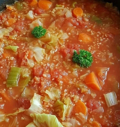 Cabbage Soup Diet Recipe For Weight Loss Best Cabbage Fat-burning Soup Low-calorie Cabbage Soup Recipe Homemade Cabbage So...