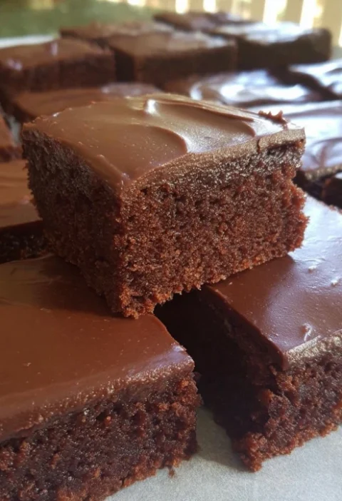 Classic Lunch Lady Brownies Recipe Homemade Lunch Lady Brownies Best Cocoa Base Brownie Recipe Chocolate Frosted Brownies ...