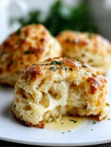 Crab Stuffed Cheddar Bay Biscuits with Lemon Butter