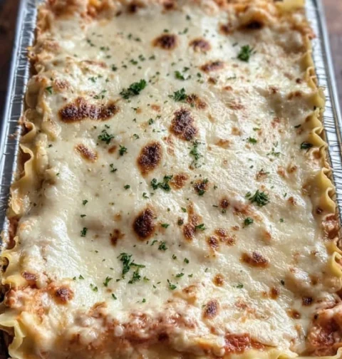 Creamy Alfredo Chicken Lasagna Recipe Best Cheesy Chicken Lasagna Homemade Rich Alfredo Lasagna Comfort Food Chicken Lasag...
