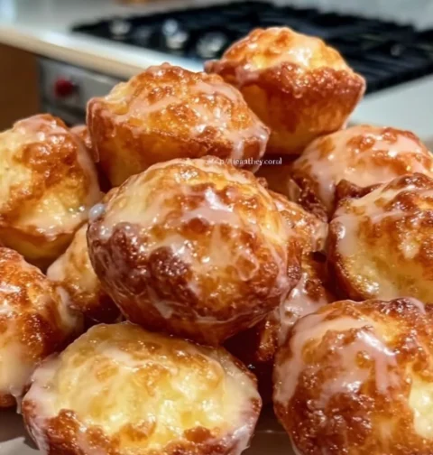 Easy Apple Fritter Bites Recipe Crispy Apple Fritter Bites Homemade Glazed Apple Fritter Bites Easy Recipe Best Apple Flav...