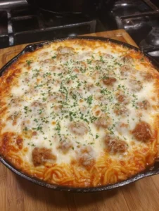 Baked Cream Cheese Spaghetti Casserole