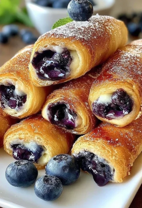 Blueberry Cheesecake Rolls Warm Creamy Bakerysoft