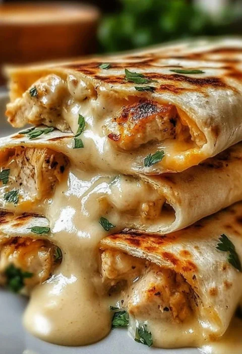 Easy Cheesy Garlic Chicken Wraps Recipe Homemade Cheesy Garlic Chicken Wrap Best Cheese For Garlic Chicken Wraps Low-fat C...