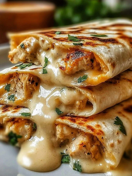 Easy Cheesy Garlic Chicken Wraps Recipe Homemade Cheesy Garlic Chicken Wrap Best Cheese For Garlic Chicken Wraps Low-fat C...