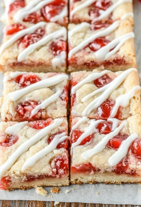 Easy Cherry Bars Recipe Homemade Cherry Pie Bars Fresh Cherry Dessert Bars Gluten-free Cherry Bars Recipe Vegan Cherry Cru...