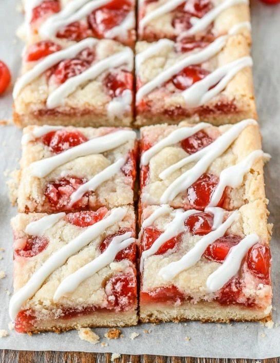 Easy Cherry Bars Recipe Homemade Cherry Pie Bars Fresh Cherry Dessert Bars Gluten-free Cherry Bars Recipe Vegan Cherry Cru...