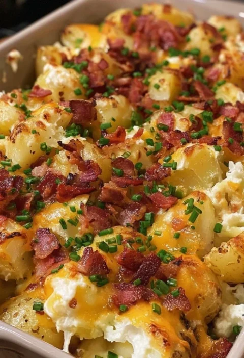 Easy Chicken Bacon Ranch Potatoes Recipe Creamy Bacon Ranch Chicken Potatoes Cheesy Chicken Bacon Ranch Potatoes Loaded Ch...