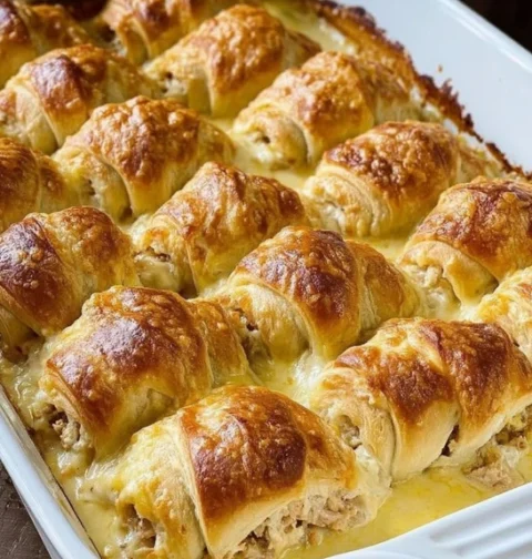 Easy Chicken Crescent Roll-ups Recipe Creamy Chicken Crescent Roll-ups For Kids Cheesy Chicken Stuffed Crescent Rolls Best...