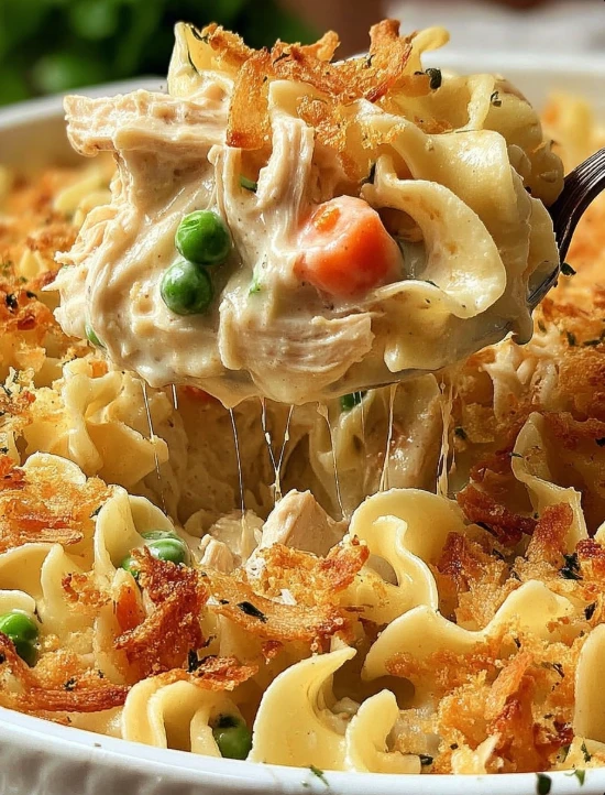 Easy Chicken Noodle Casserole Recipe Homemade Chicken Noodle Casserole Best Chicken Noodle Casserole Ideas Quick Chicken N...