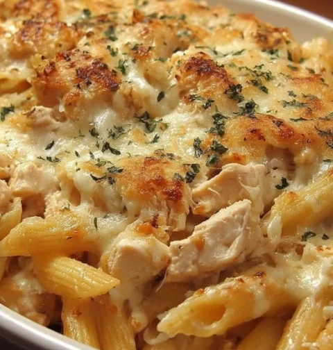 Easy Chicken Penne Casserole Recipe One-dish Chicken Penne Bake Family-friendly Penne Casserole Ideas Simple Chicken Penne...