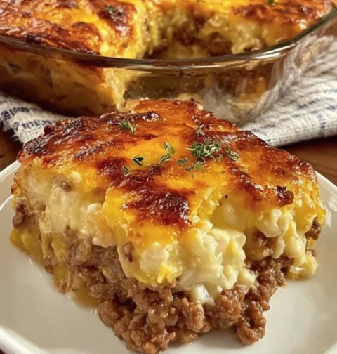Easy Cowboy Meatloaf Potato Casserole Recipe Hearty Cheesy Potato Casserole Comforting Meatloaf Casserole Ideas Easy Dinne...
