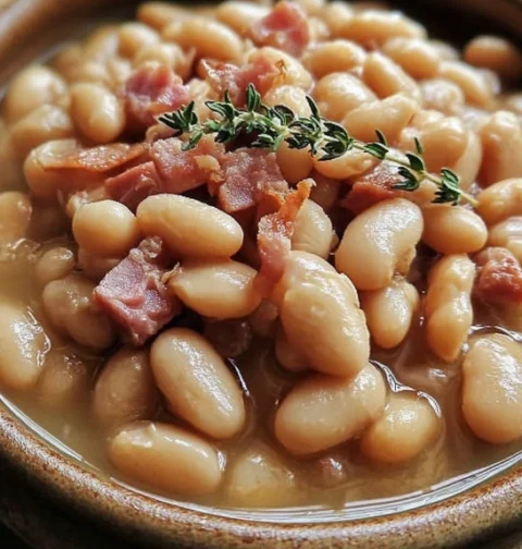Easy Crock Pot Great Northern Beans Recipe Mom's Slow Cooker White Beans Best Great Northern Beans Crock Pot Dish Classic ...
