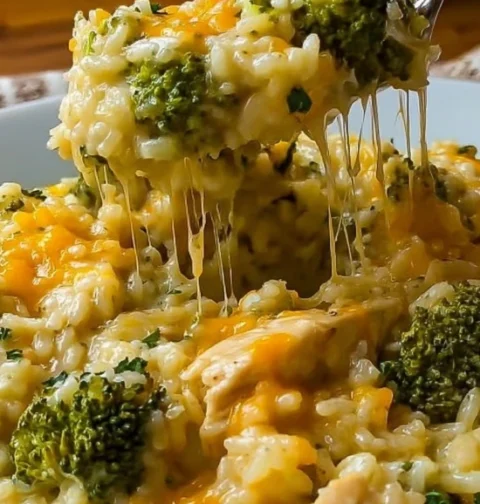 Easy Crockpot Cheesy Chicken Broccoli Rice Recipe Slow Cooker Chicken Broccoli Rice Casserole Healthy Crockpot Chicken Bro...