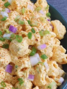 Easy Deviled Egg Pasta Salad — creamy, tangy & picnic-perfect