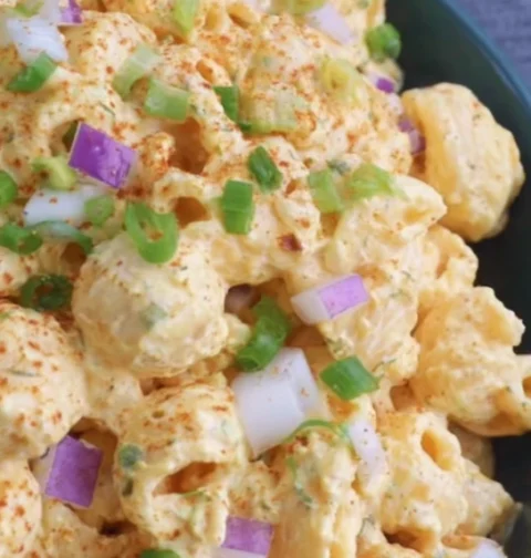 Easy Deviled Egg Pasta Salad Recipe Creamy Deviled Egg Macaroni Salad Best Pasta Salad For Picnics Tangy Deviled Egg Pasta...