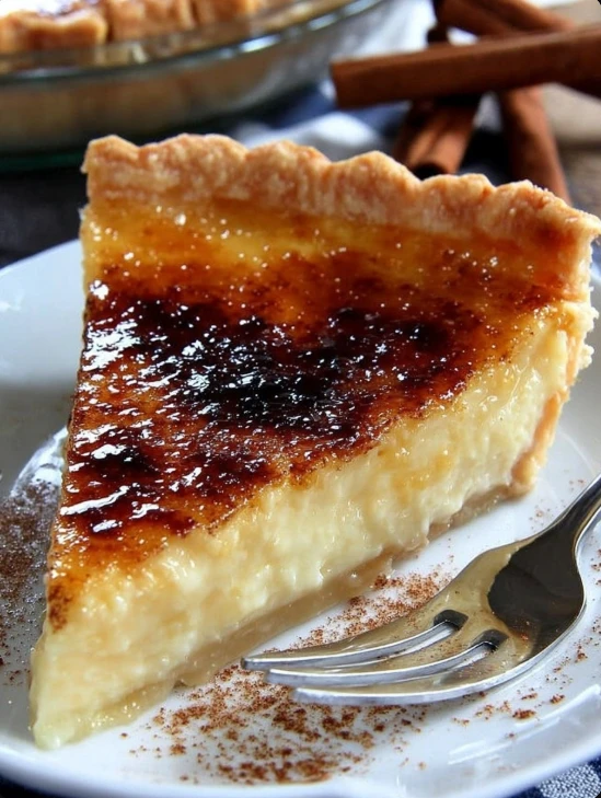 Easy Eggnog Brûlée Pie Recipe Best Eggnog Brûlée Pie For Christmas Homemade Eggnog Custard Pie Tutorial How To Make Eg...