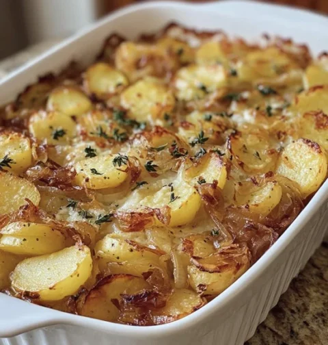 Easy French Onion Potato Bake Recipe Creamy Cheesy Potato Bake Tutorial Best French Onion Potato Bake Online How To Make C...