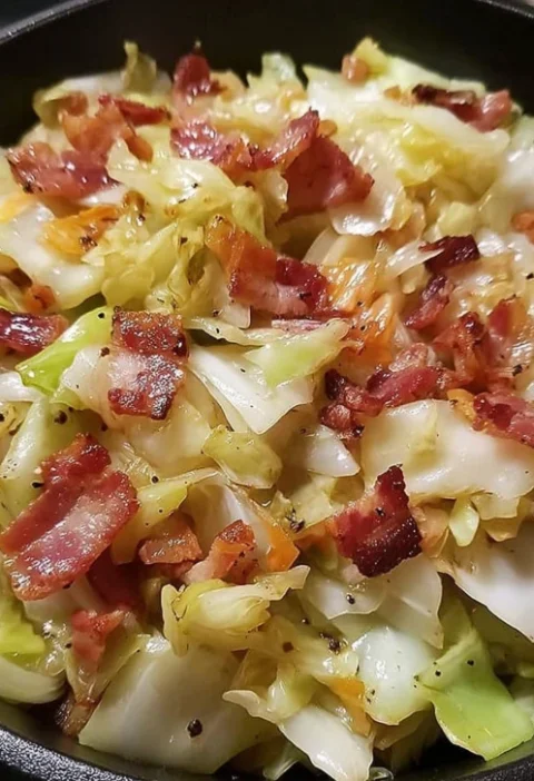 Easy Fried Cabbage With Bacon Recipe Best Bacon Onion Garlic Cabbage Southern Fried Cabbage With Bacon Tips How To Make Ca...