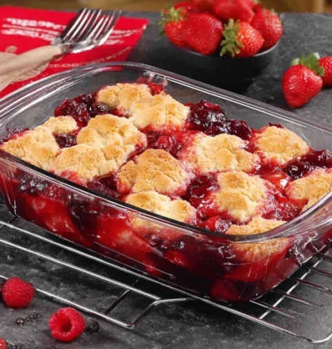 Easy Frozen Berry Cake Recipe With Sprite Sprite And Cake Mix Dessert Ideas How To Make Berry Dump Cake With Soda Low-calo...
