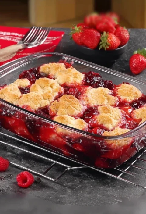 Easy Frozen Berry Cake Recipe With Sprite Sprite And Cake Mix Dessert Ideas How To Make Berry Dump Cake With Soda Low-calo...