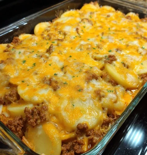 Easy Hamburger Potato Casserole Recipe One-pan Hamburger Casserole Ideas Quick Hamburger Potato Bake Cozy Weeknight Hambur...