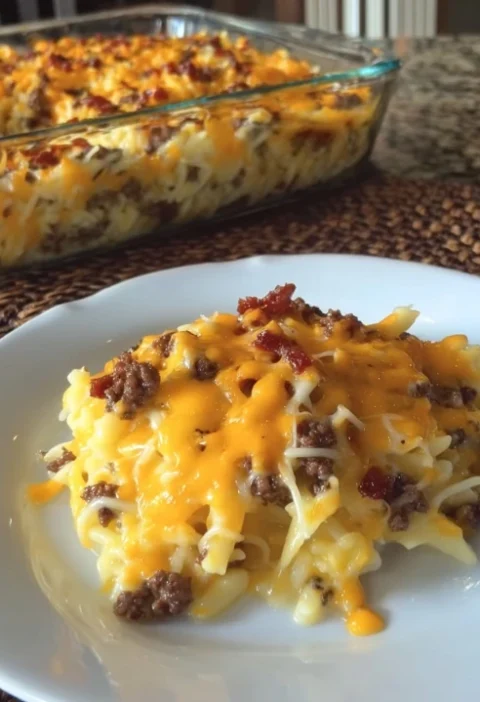 Easy Hamburger Rice Cheese Casserole Recipe Best Cheese For Hamburger Rice Casserole Hamburger Rice Casserole With Cheddar...