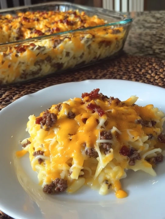 Easy Hamburger Rice Cheese Casserole Recipe Best Cheese For Hamburger Rice Casserole Hamburger Rice Casserole With Cheddar...