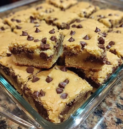 Easy Lazy Chocolate Chip Cookie Bars Recipe Homemade Lazy Cookie Bars With Chocolate Chips Best Lazy Chocolate Chip Cookie...