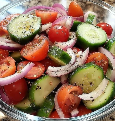Easy Marinated Cucumber Salad Recipe Cucumber Onion Tomato Vinegar Salad Best Marinated Cucumbers Onions Tomatoes Fresh Cu...