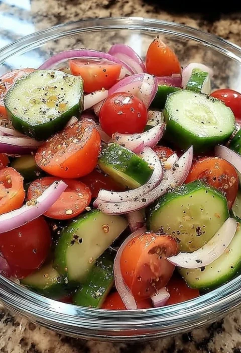 Easy Marinated Cucumber Salad Recipe Cucumber Onion Tomato Vinegar Salad Best Marinated Cucumbers Onions Tomatoes Fresh Cu...
