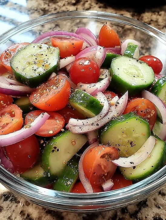 Easy Marinated Cucumber Salad Recipe Cucumber Onion Tomato Vinegar Salad Best Marinated Cucumbers Onions Tomatoes Fresh Cu...