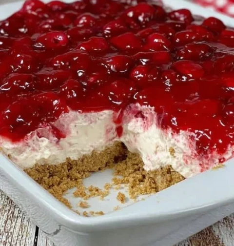 Easy No Bake Cherry Cheesecake Recipe Best No Bake Cherry Cheesecake How To Make No Bake Cherry Cheesecake No Bake Cherry ...