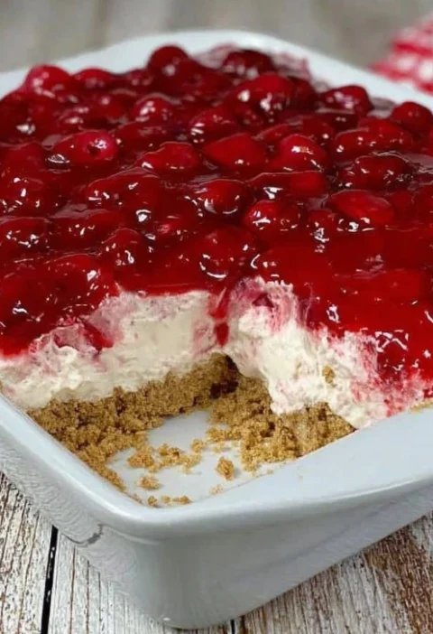 Easy No Bake Cherry Cheesecake Recipe Best No Bake Cherry Cheesecake How To Make No Bake Cherry Cheesecake No Bake Cherry ...