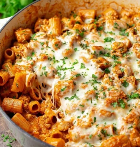 Easy One Pot Chicken Parmesan Pasta Recipe Best Chicken Parmesan Pasta One Pot One Pot Creamy Chicken Parmesan Pasta Quick...