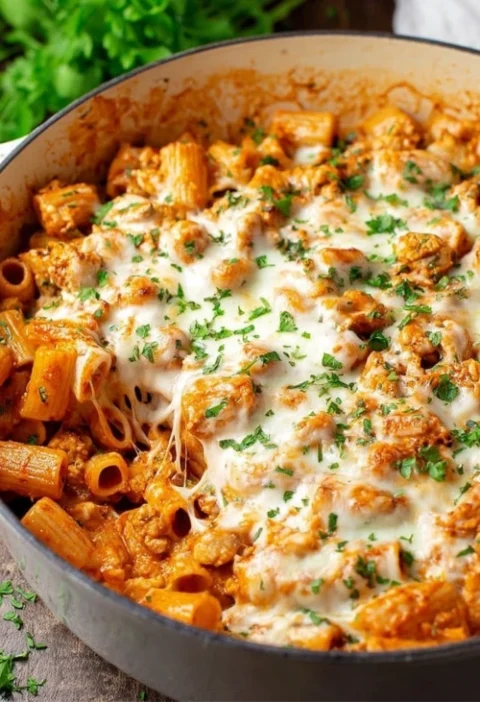 Easy One Pot Chicken Parmesan Pasta Recipe Best Chicken Parmesan Pasta One Pot One Pot Creamy Chicken Parmesan Pasta Quick...