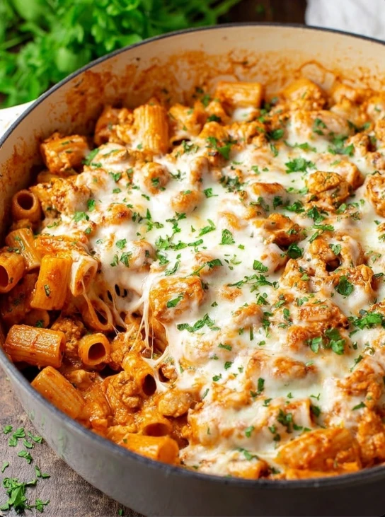 One Pot Chicken Parmesan Pasta