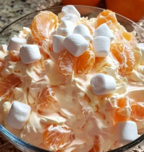 Easy Orange Dreamsicle Salad Recipe Creamy Citrus Salad Dessert Refreshing Orange Cream Salad How To Make Orange Dreamsicl...