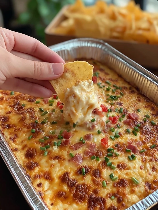 Baked Pimento Cheese Dip In Tin Foil Tray