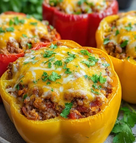 Easy Stuffed Bell Peppers Recipe Healthy Stuffed Bell Peppers Vegetarian Best Rice For Stuffed Bell Peppers Low Carb Stuff...