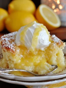 Warm Holiday-Table Magic Lemon Cobbler