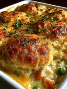 Farmhouse-Style Cheddar Bay Chicken Cobbler