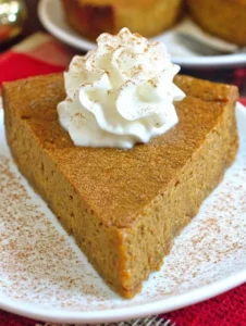 Rich and creamy crustless pumpkin pie